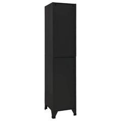 Locker Cabinet Black 15x17.7x70.9 Steel