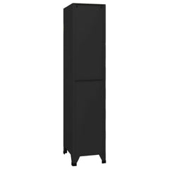 Locker Cabinet Black 15x17.7x70.9 Steel