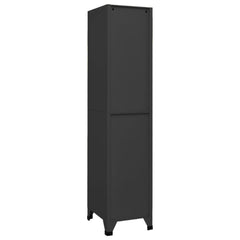 Locker Cabinet Anthracite 15x17.7x70.9 Steel