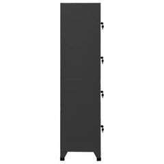 Locker Cabinet Anthracite 15x17.7x70.9 Steel