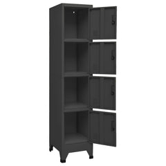 Locker Cabinet Anthracite 15x17.7x70.9 Steel