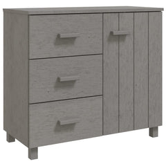 Sideboard HAMAR Light Gray 35.4x15.7x31.5 Solid Pinewood