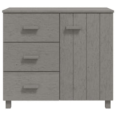 Sideboard HAMAR Light Gray 35.4x15.7x31.5 Solid Pinewood