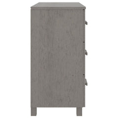 Sideboard HAMAR Light Gray 35.4x15.7x31.5 Solid Pinewood
