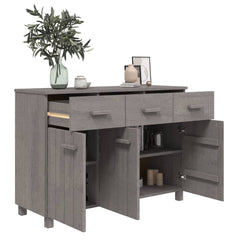 Sideboard HAMAR Light Gray 44.5x15.7x31.5 Solid Wood Pine