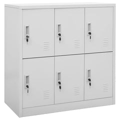 Locker Cabinets 2 pcs Light Gray 35.4x17.7x36.4 Steel