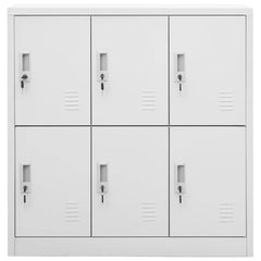 Locker Cabinets 2 pcs Light Gray 35.4x17.7x36.4 Steel