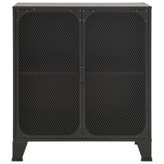 Storage Cabinets 2 pcs Gray 28.3x14.2x32.3 Metal and MDF