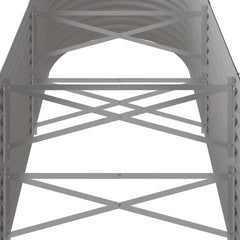 Gray Powder-Coated Steel Raised Garden Bed 88.2 x 31.5 x 26.8 Inches