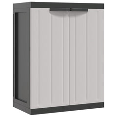 Outdoor Storage Cabinet Gray and Black 25.6x14.6x33.5 PP