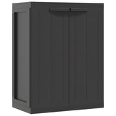 Outdoor Storage Cabinet Black 25.6x14.6x33.5 PP