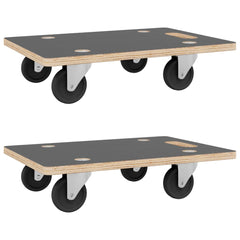 Transport Trolleys 2 pcs Rectangular 19.7x13.8x4.5 Capacity 551.2 lb