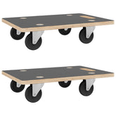 Transport Trolleys 2 pcs Rectangular 23.6x15.7x4.5 551.2 lb