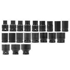 35pcs 1/2" Deep Impact Socket Set Metric Drive 8-32mm Impact Sockets