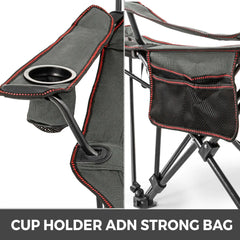 Portable Folding Camp Chair Backrest With Footrest Bed Nap Chair