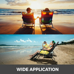 Portable Folding Camp Chair Backrest With Footrest Bed Nap Chair