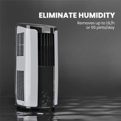 Portable Air Conditioner 10,000 BTU Quiet Remote Control Built-in Dehumidifier Fan Easy Window Installation Kit  Rooms Up to 300 Sq.Ft