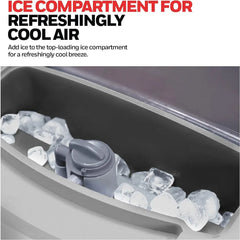 Portable Air Conditioner 500 CFM Indoor Outdoor Evaporative Cooler Fan Humidifier with Remote Control Gray