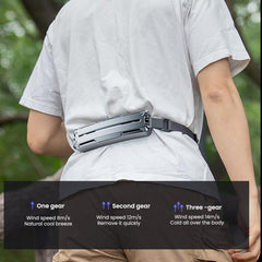 Ice Belt Portable Fan Wearable Waist Fan for Camping Outdoor Sports Travel Mini Usb Charging Cooling Fans