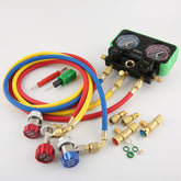 Pressure Manifold Gauge Hose Kit for R134A R22 R410 Refrigerant Car Air Conditioning with Storage Box