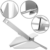 Boat Anchor Kit 8.5 lb Fluke Style Anchor, Hot Dipped Galvanized Steel Fluke Anchor, Marine Anchor with Anchor, Rope, Shackles, Chain for Boat Mooring on The Beach, Boats from 15`-24`