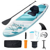 Inflatable Stand Up Paddle Board, 10' x 33" x 6" Wide SUP Paddleboard with Removable Kayak Seat, Board Accessories, Pump, Paddle, Fin, Backpack, Ankle Leash, and Repair Kit