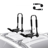 Kayak Roof Rack 1 pair of J-bars, soft roof rack quick fold, top mounted tie-downs, carrier for kayaks, surfboards, canoes, SUP, snowboards