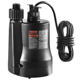 Utility Pump, 1/3 HP, 2450 GPH High Flow, 30 ft Head, Sump Pump Submersible Water Pump Portable Utility Pump with 10 ft Long Power Cord for Draining Water from Swimming Pool Garden Pond Basement
