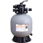 Sand Filter, 19-inch, Up to 45 GPM Flow Rate, Above Inground Swimming Pool Sand Filter System with 7-Way Multi-Port Valve, Filter, Backwash, Rinse, Recirculate, Waste, Winter, Closed Functions
