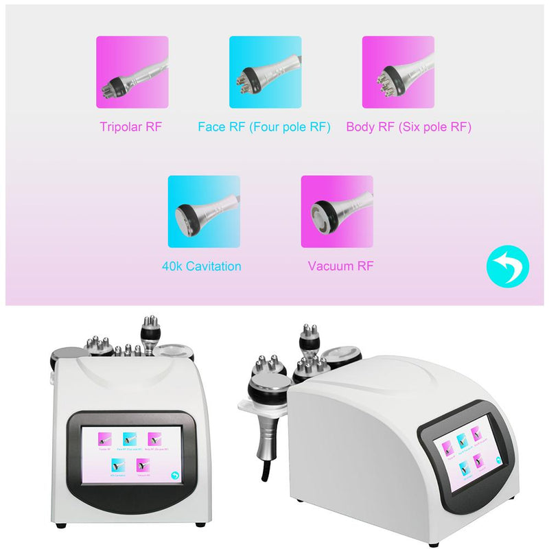 (Only sent to Europe) Body Shaping 40K Ultrasonic Cavitation New Slimming Machine 5In1