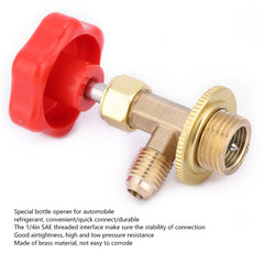 Refrigerant Bottle Opener Brass Dispensing Valve 1/4SAE for Air Conditioning R134/R22R134