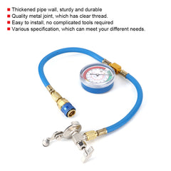 A/C R134A Refrigerant Charging Pipe Recharge Hose with Gauge Adapter Car Air Conditioning Repair Tool