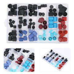 90pcs Air Conditioning Refrigerant Valve Core Caps Replacement Car A/C System Repairing Accessories