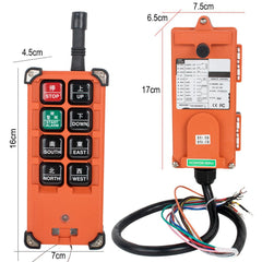 Transmitter&Receiver Hoist Crane Radio Industrial Wireless Remote Control F21E1B