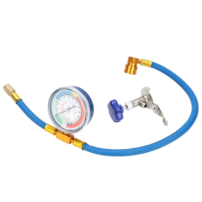 R134A R12 Fitting Recharge Measuring Hose Gauge System Refrigerant Charging Pipe