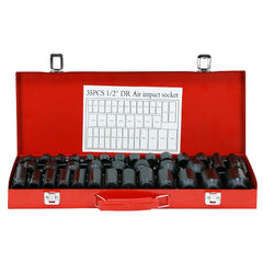 Get the Job Done Efficiently with the 35pcs 1/2" Impact Socket Set - Deep Metric Drive 8-32mm SAE Sockets for Professional Results