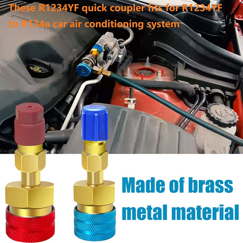 Quick Couplers Connectors Adapters R1234YF to R134A High Low Auto Car Air Conditioning Refrigerant