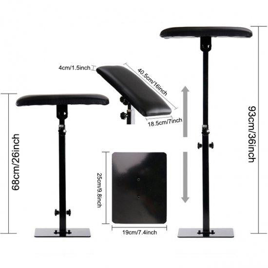Foldable, Adjustable Height & Angle with Soft Sponge Pad for Perfect Tattoo Art, 68cm to 93cm Height Range