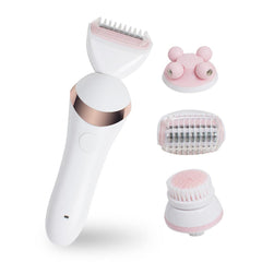 3-in-1 Waterproof Facial Cleansing Brush, Electric Lady Shaver, Massager for Body, Face, Leg, Arm and Hair Removal