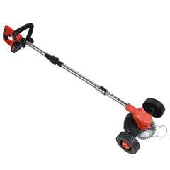 Effortlessly Maintain Your Lawn with our Portable Red 24V Electric Grass Trimmer and Edger - Perfect for Weed Cutting, Brush Clearing, and Lawn Maintenance