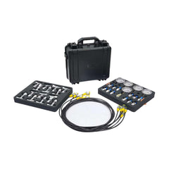 Complete Hydraulic Pressure Gauge Test Kit with 5 Gauges, 5 Test Hoses, 13 Couplings & 14 Tee Connectors for Accurate Readings & Easy Troubleshooting - Essential for Mechanics & DIY Enthusiasts