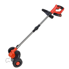 Effortlessly Maintain Your Lawn with our Portable Red 24V Electric Grass Trimmer and Edger - Perfect for Weed Cutting, Brush Clearing, and Lawn Maintenance