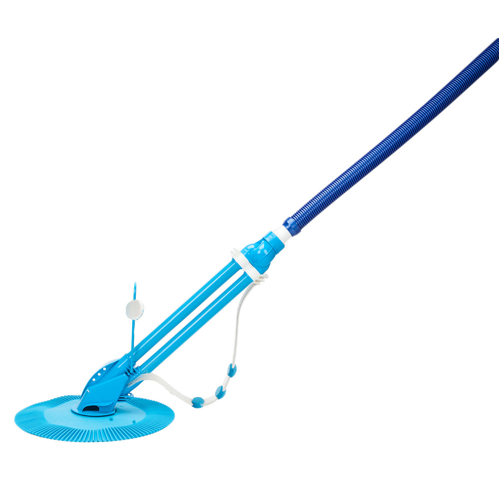 Auto Swimming Pool Cleaner with 10pcs Durable Hose Blue