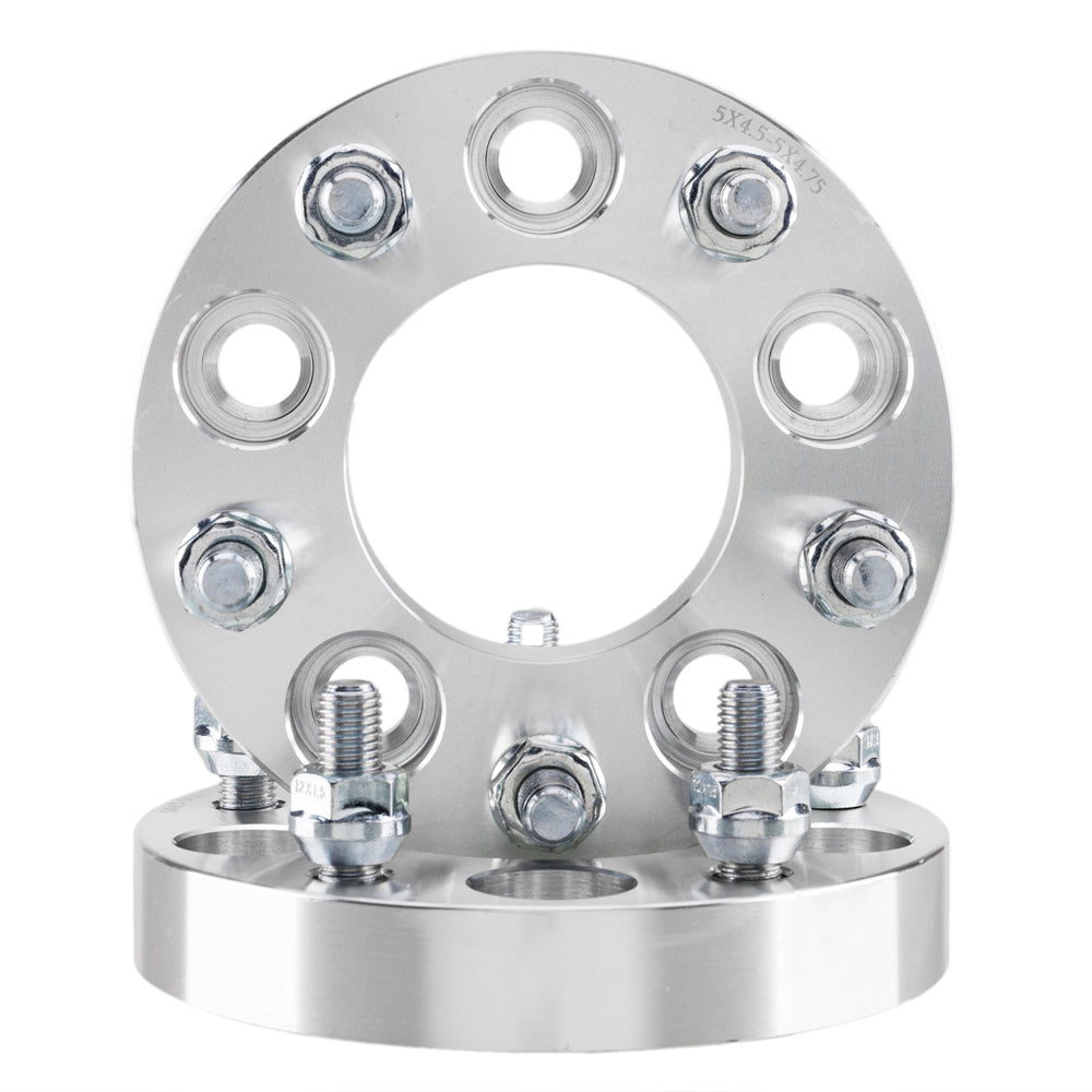 2 Wheel Spacers Adapters 5x4.5 to 5x4.75 1 Inch Thick 5x114.3 to 5x120 12x1.5