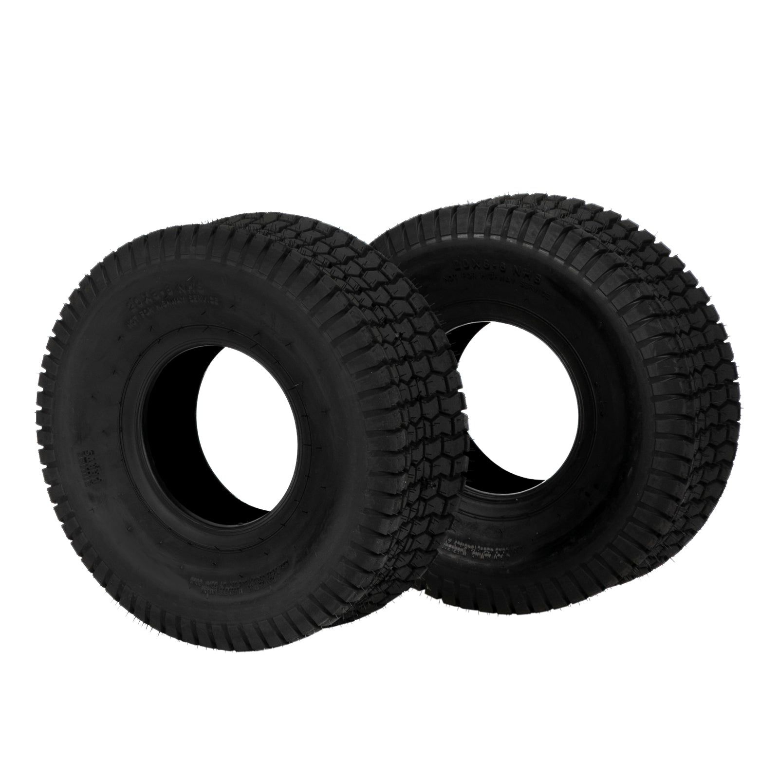 Set of(2) SW: 9.41"" PSI 22 Riding Lawn Mower Tire 20X8-8 P512 4PR 965Lbs