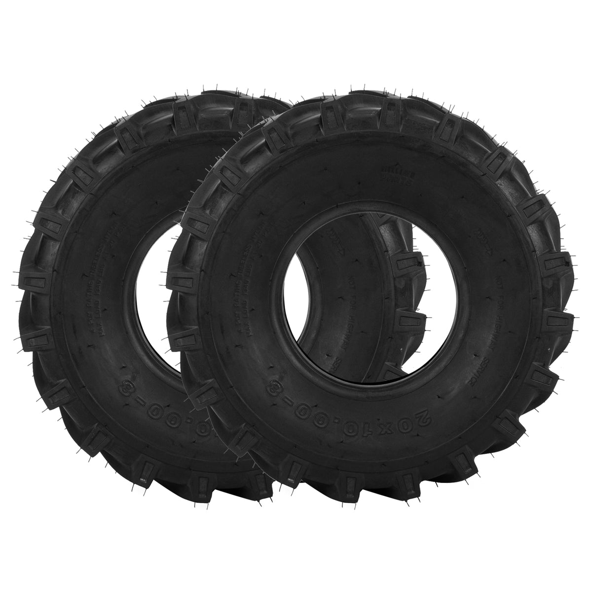 2pcs tires Max load:1190Lbs 20x10.00-8 Lawn Mower 4PR P328 Garden Lawn Mowers