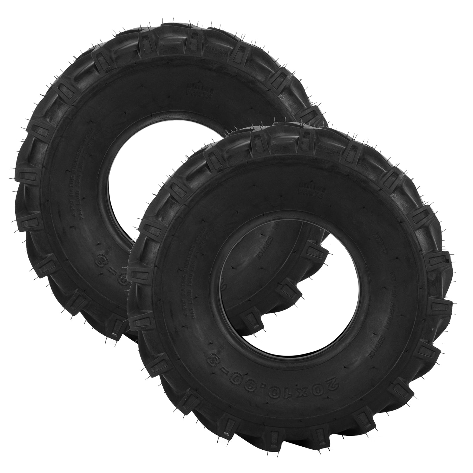 2pcs tires Max load:1190Lbs 20x10.00-8 Lawn Mower 4PR P328 Garden Lawn Mowers