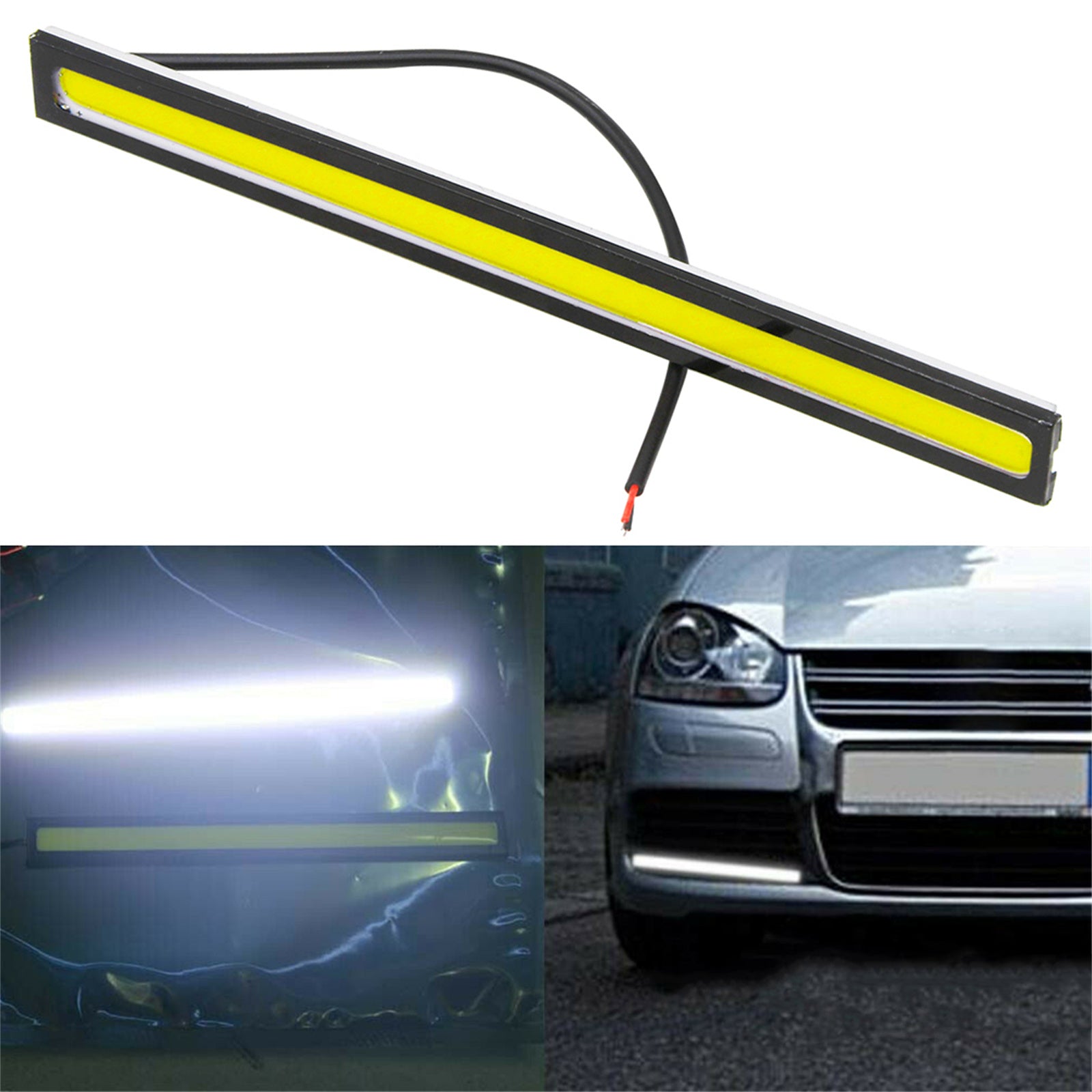 12V LED Light Bar DRL Daytime Running Light Fog Light COB Car Light Driving White