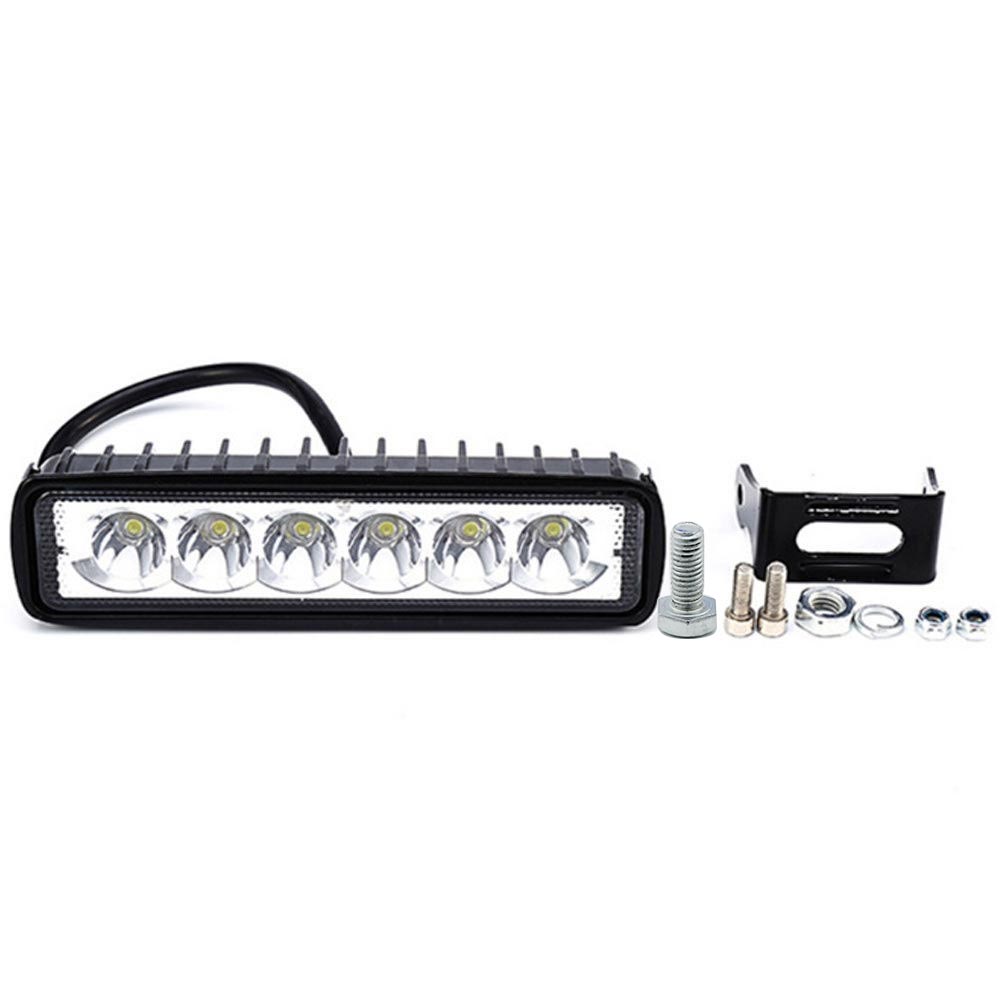 18W 6 LED Work Light Bar Flood Spot Lamp Offroad Driving Fog 4WD SUV Truck