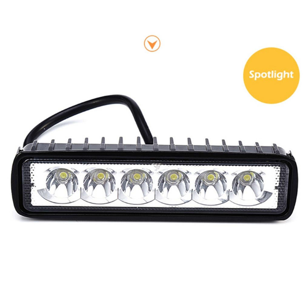 18W 6 LED Work Light Bar Flood Spot Lamp Offroad Driving Fog 4WD SUV Truck
